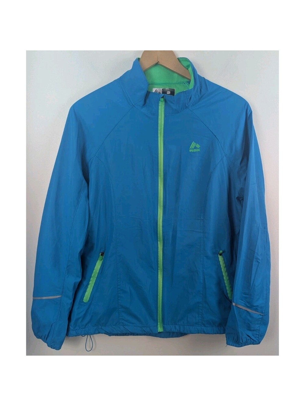 RBX Women's XL Performance Jacket Blue Light Vented Windbreaker Lightweight